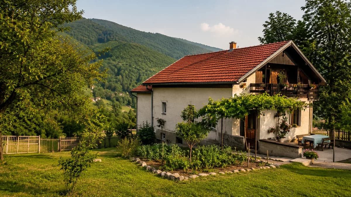 Family holiday house in a green valley